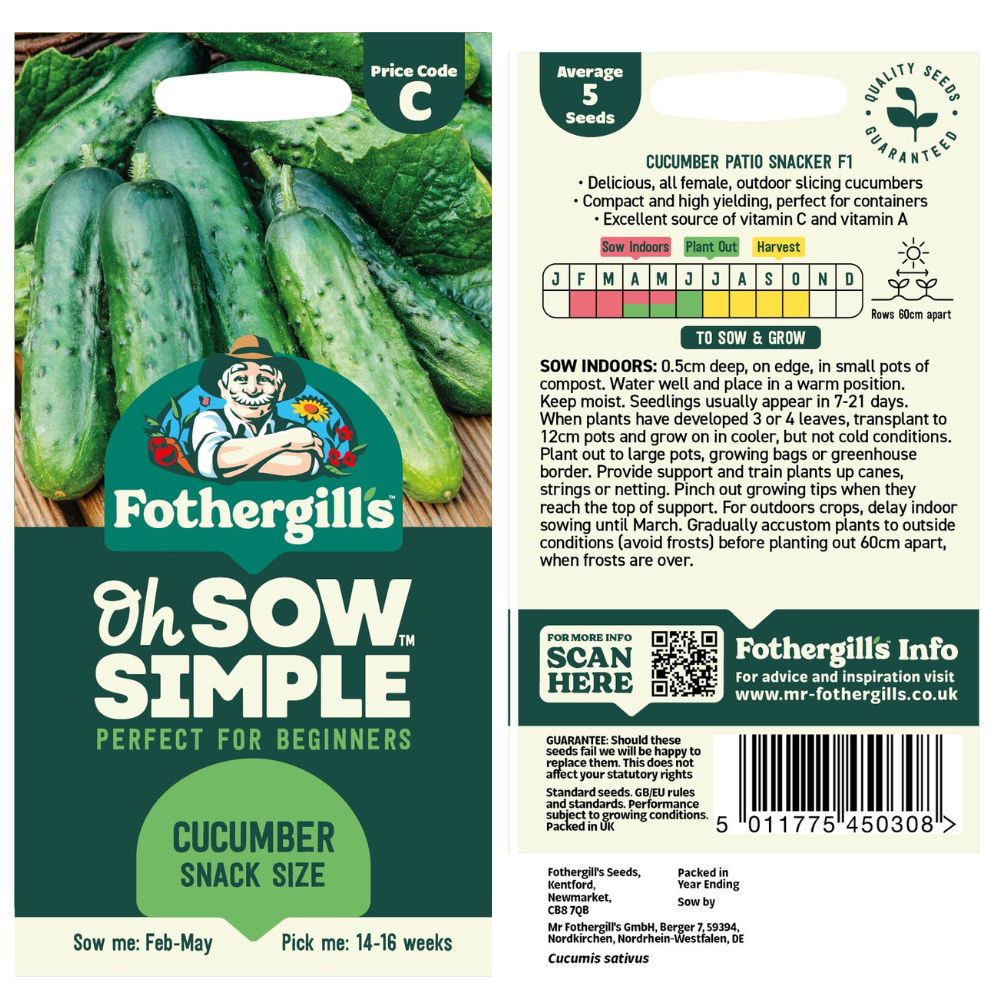 Fothergills Oh Sow Simple Snack Size Cucumber