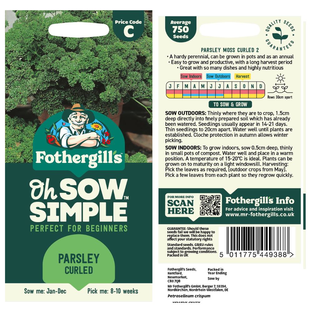 Fothergills Oh Sow Simple Moss Curled Parsley