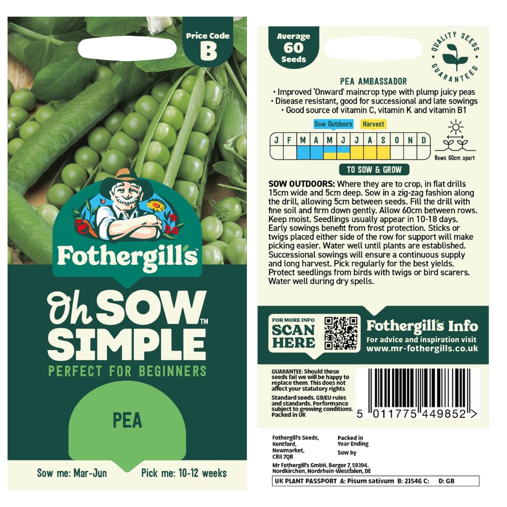 Fothergills Oh Sow Simple Pea
