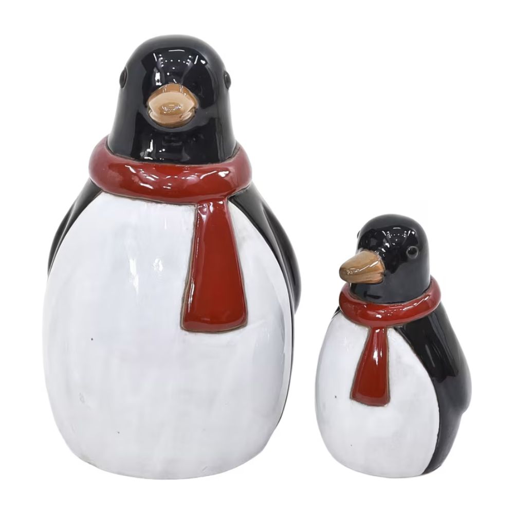 Woodlodge 12cm Glazed Penguin in Scarf Ornament