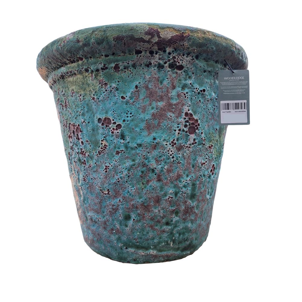 Woodlodge 55cm Stack Ancient Relic Pot - Turquoise
