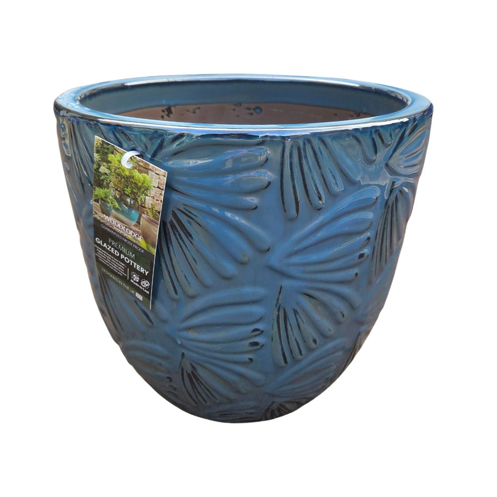 Woodlodge 26cm Alice 2 Glazed Pot - Dark Blue