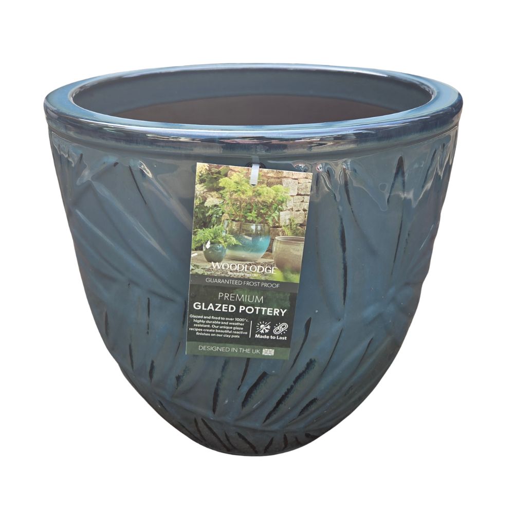 Woodlodge 26cm Alice 3 Glazed Pot - Dark Blue