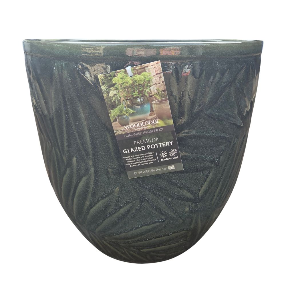 Woodlodge 21cm Alice 3 Glazed Pot - Dark Green