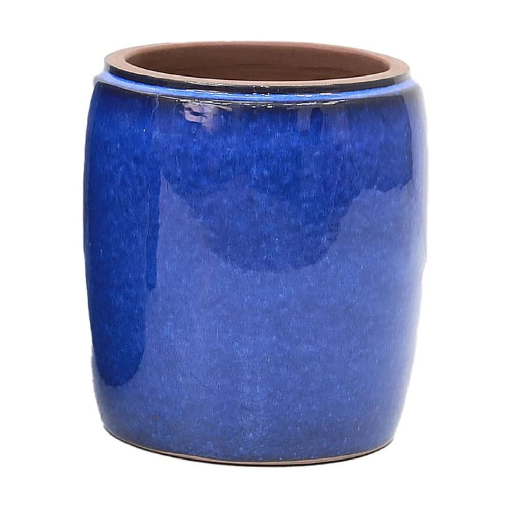 Woodlodge 18cm Kiln Glazed Pot - Blue