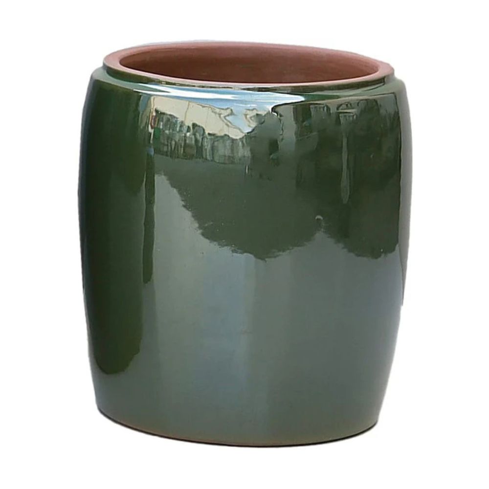 Woodlodge 34cm Kiln Glazed Pot - Green