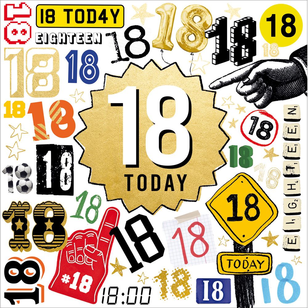 Woodmansterne 18th Cheers to the Years Birthday Card
