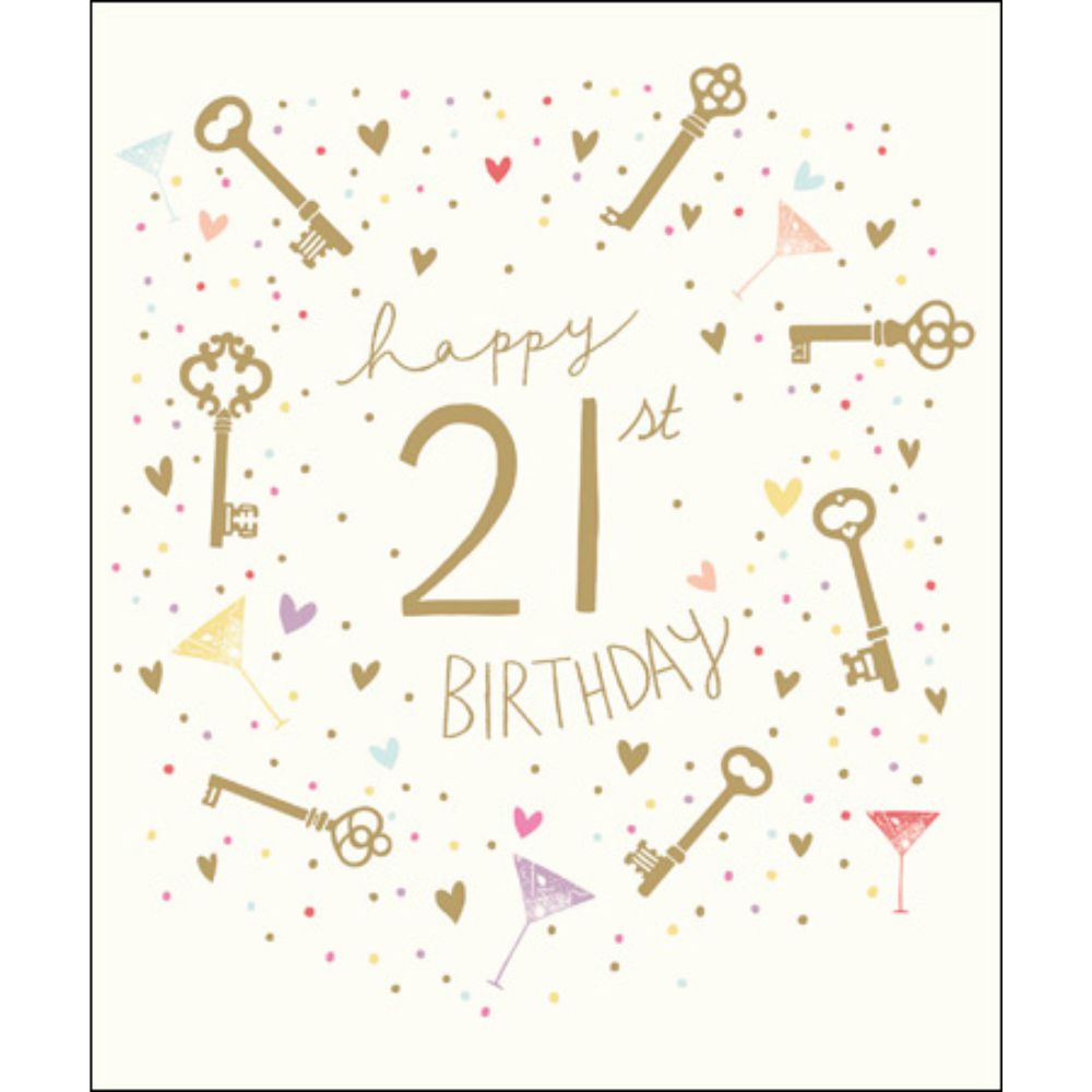 Woodmansterne 21st Keys Birthday Girl Card