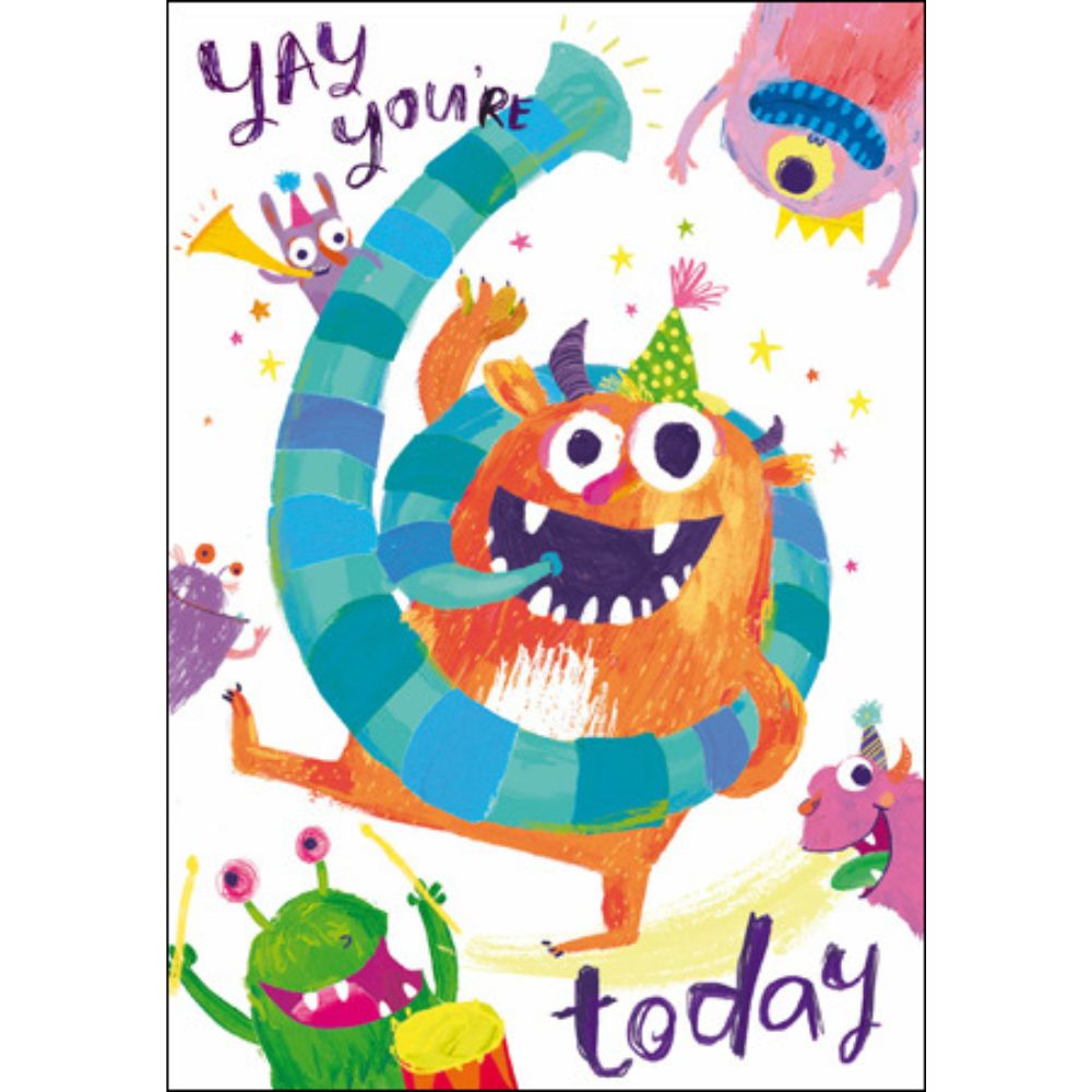 Woodmansterne 6th Monster YAY Birthday Card