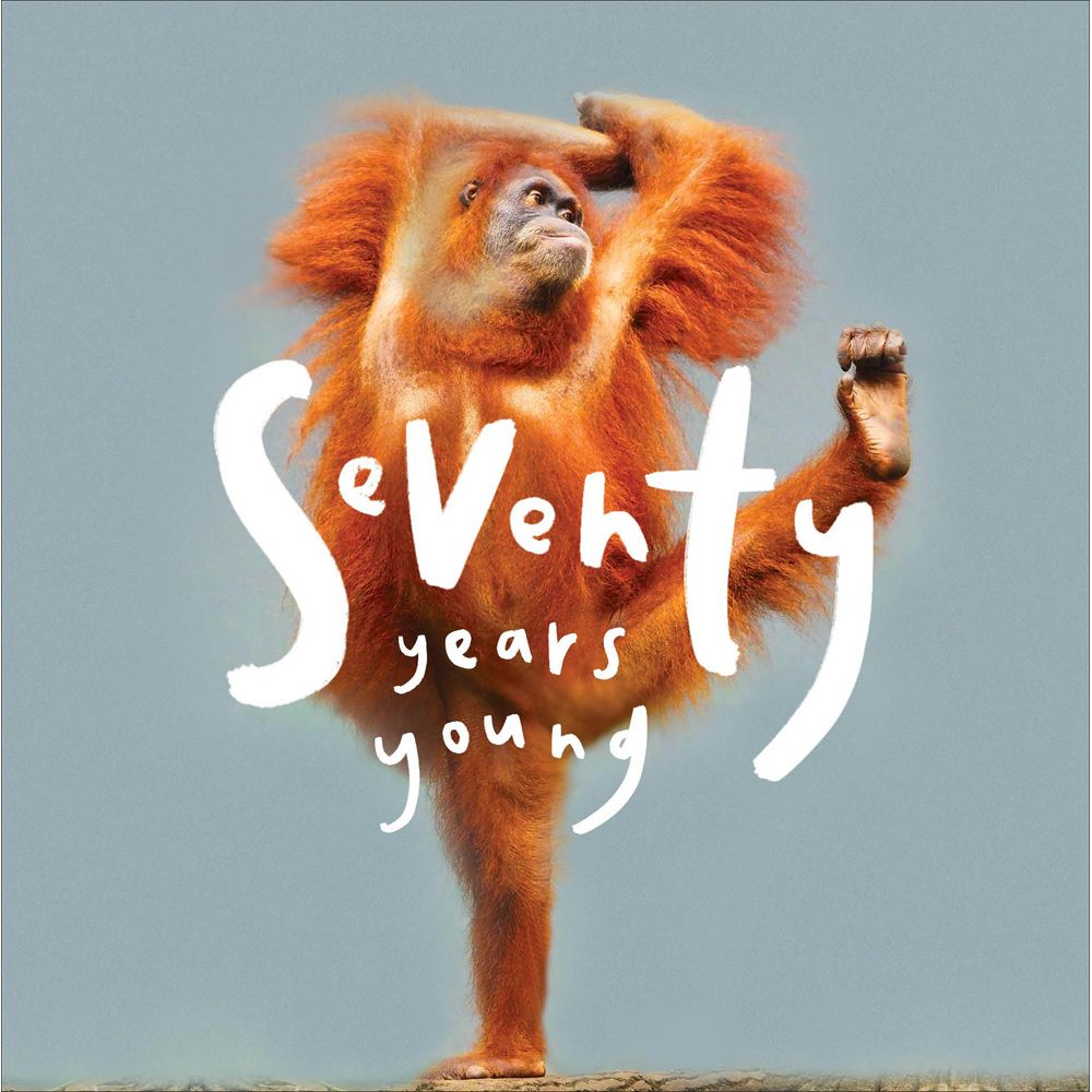 Woodmansterne 70th Orangutan Birthday Card