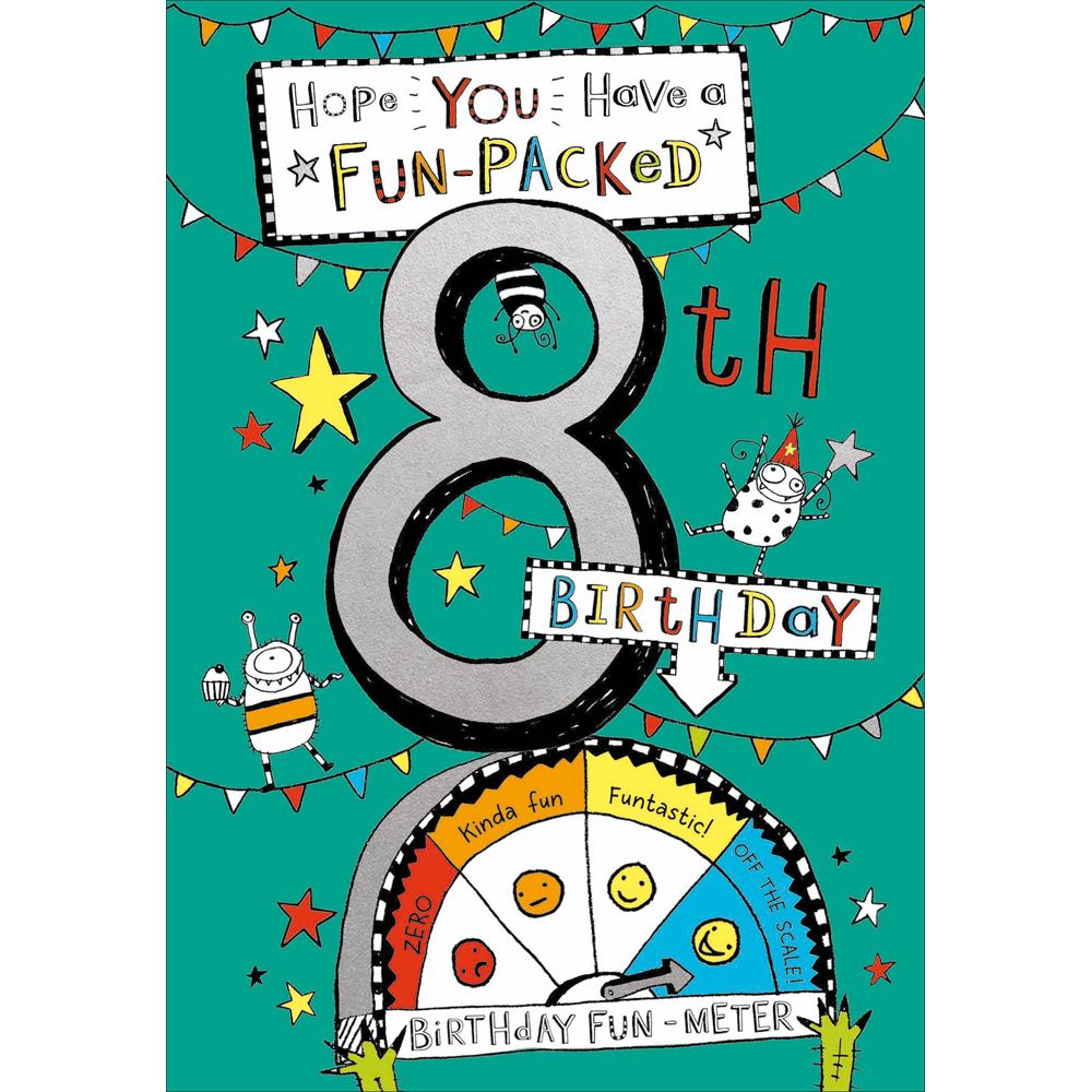 Woodmansterne 8th Fun Packed Birthday Card