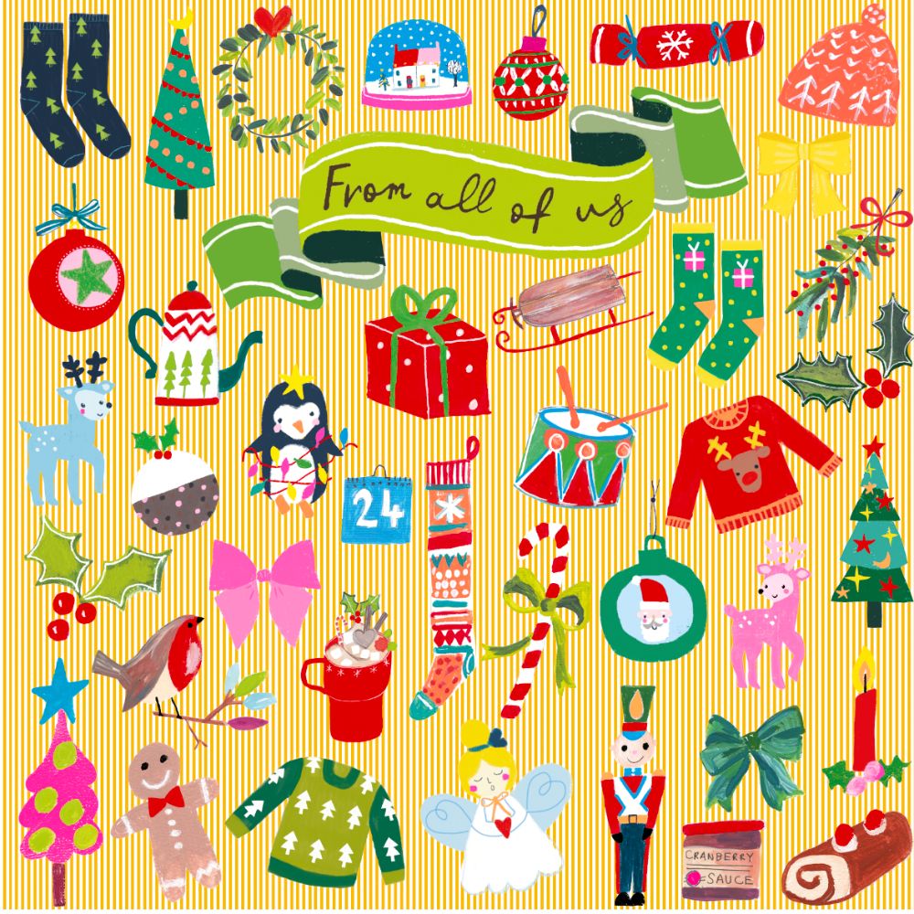 Woodmansterne All of Us Festive Icons Christmas Card