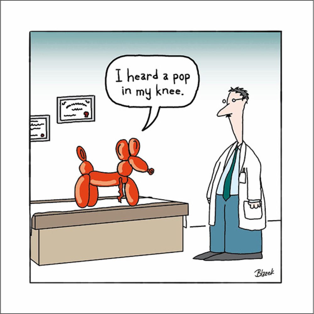 Woodmansterne Balloon Dog Blank Funny Card