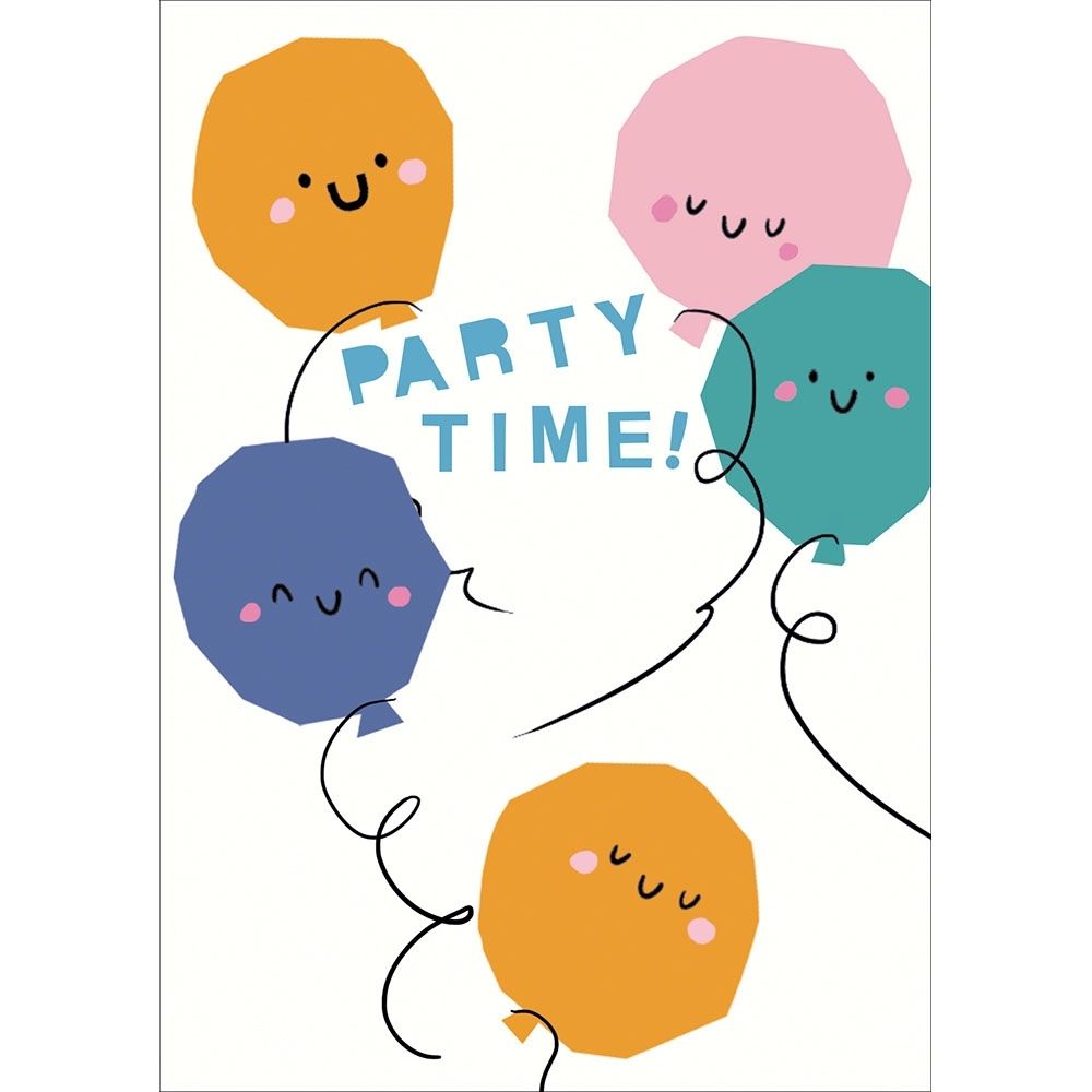 Woodmansterne Balloons Party Time Birthday Card