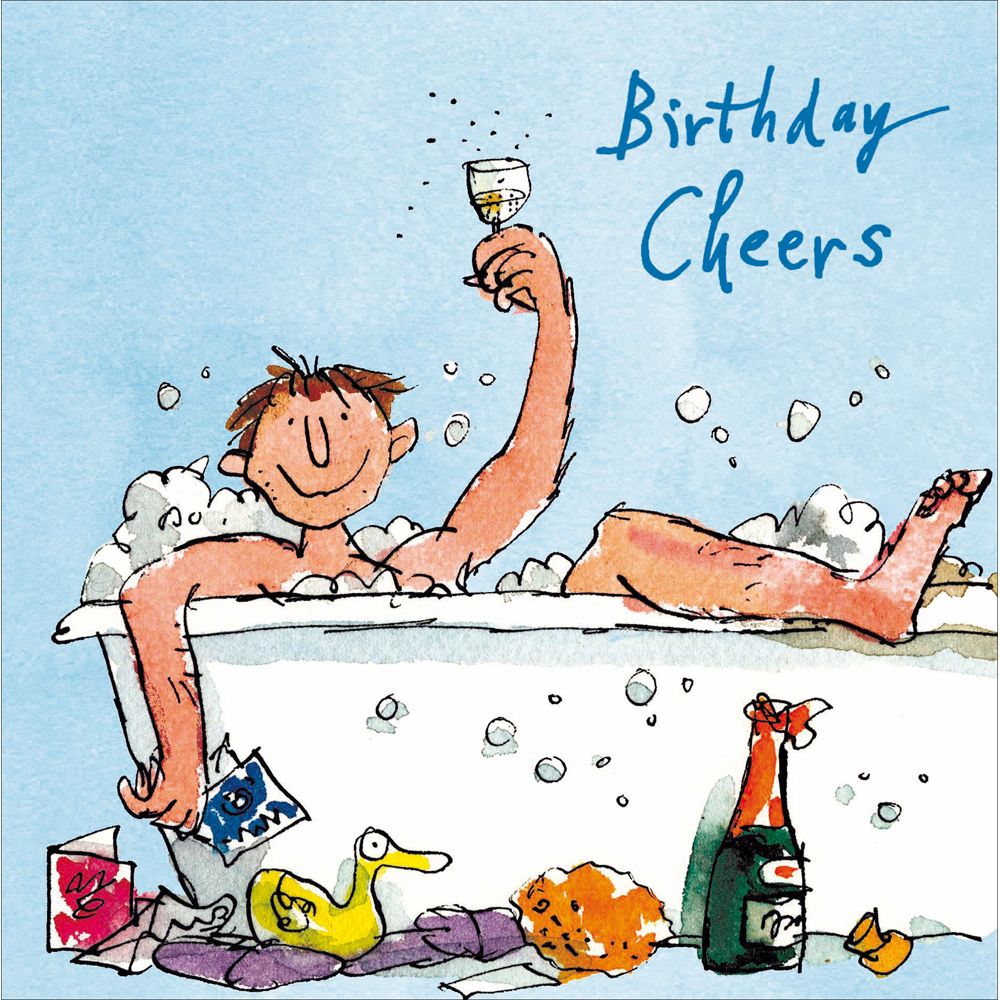 Woodmansterne Bathtime Bubbly Birthday Card