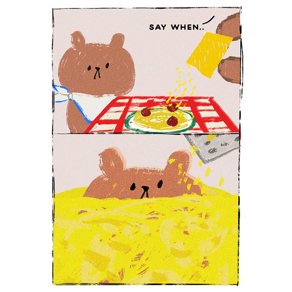 Woodmansterne Bear Chef Say When Cheese Funny Blank Card
