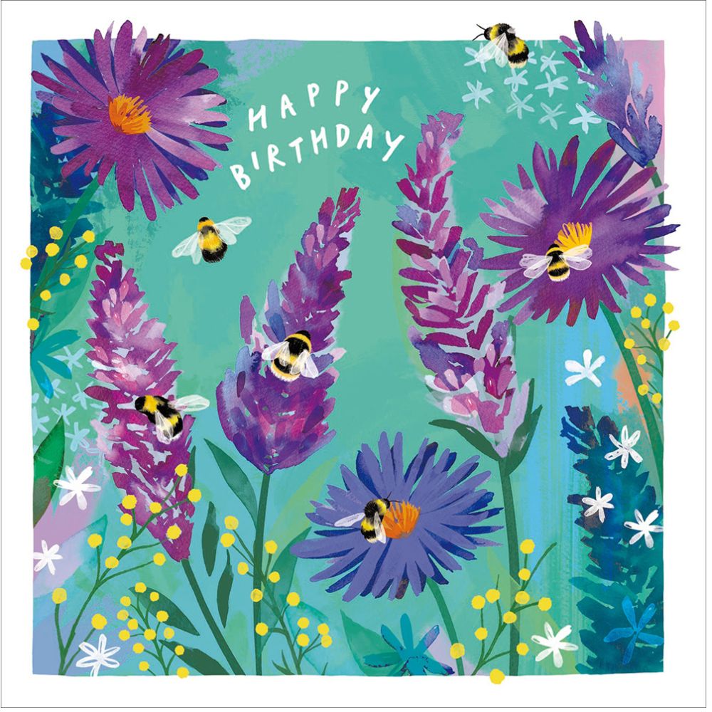 Woodmansterne Bees & Blossoms Birthday Card