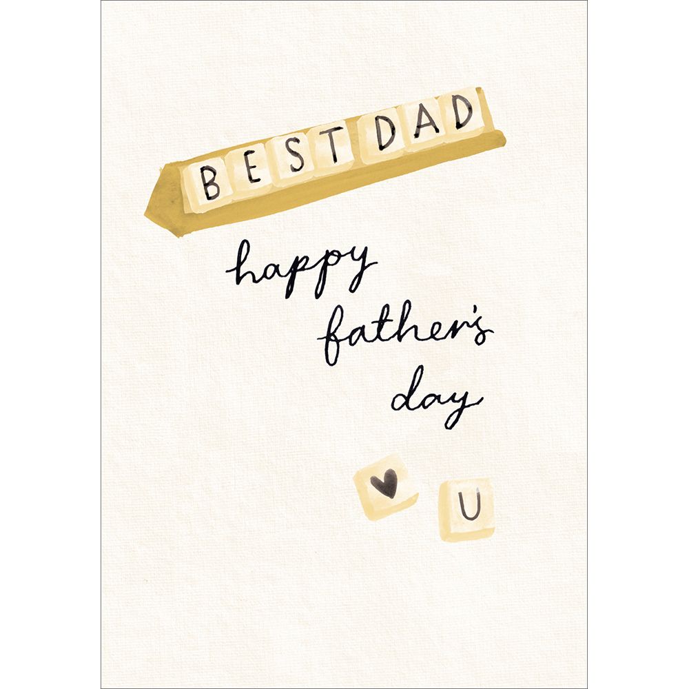Woodmansterne Best Dad Scrabble Father's Day Card