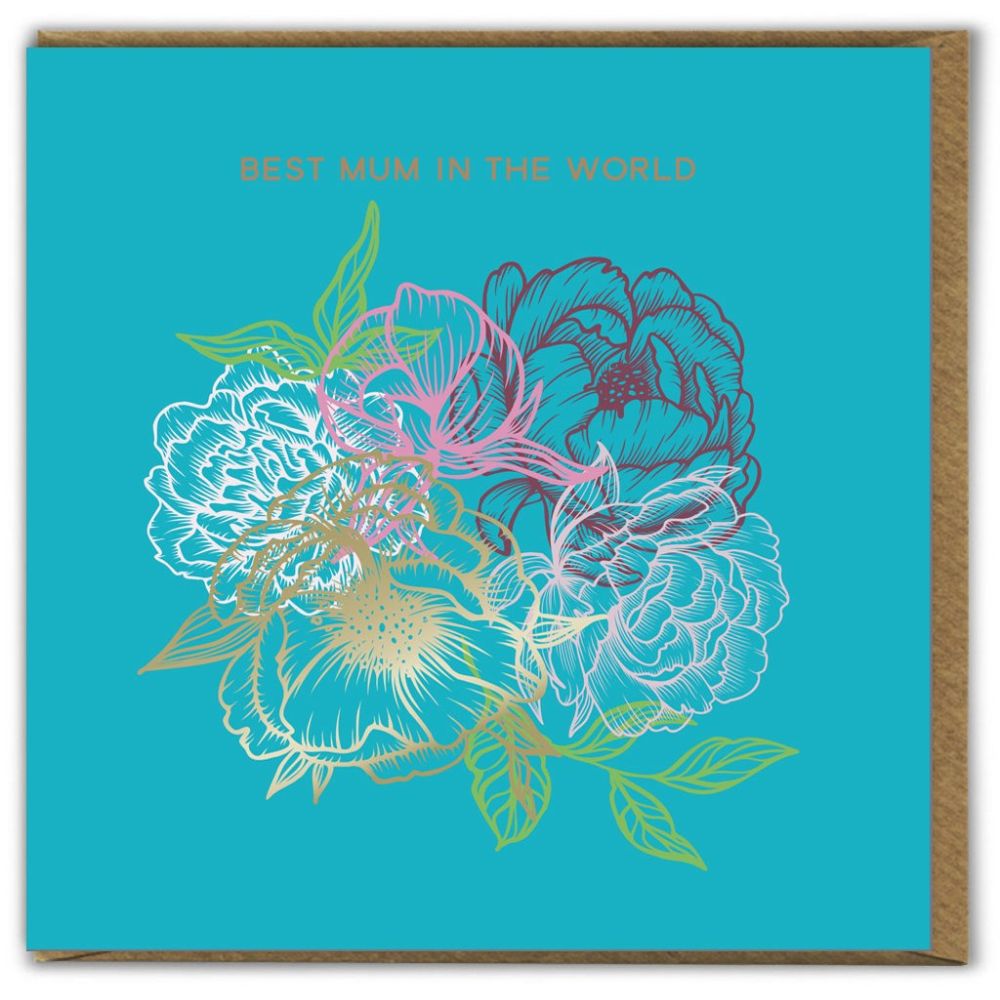 Woodmansterne Best Mum Peony Mother's Day Card