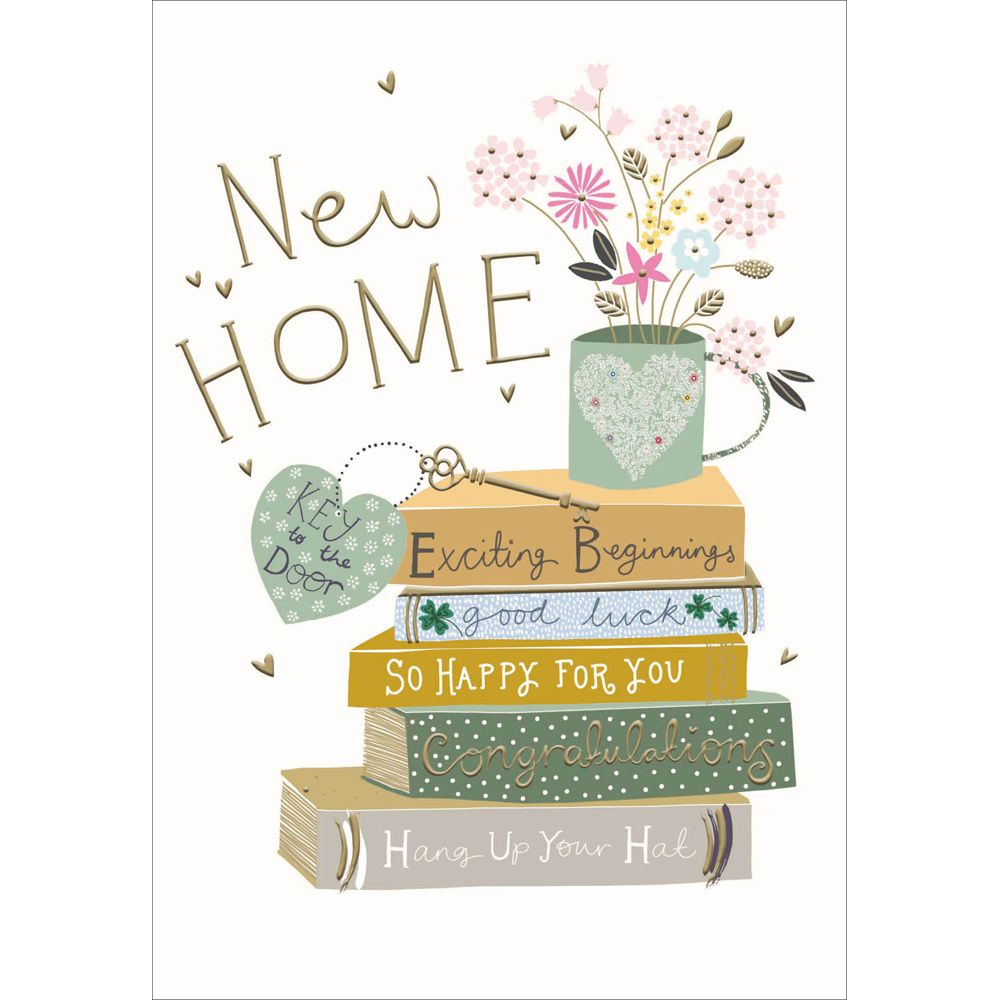 Woodmansterne Books and Tea New Home Card