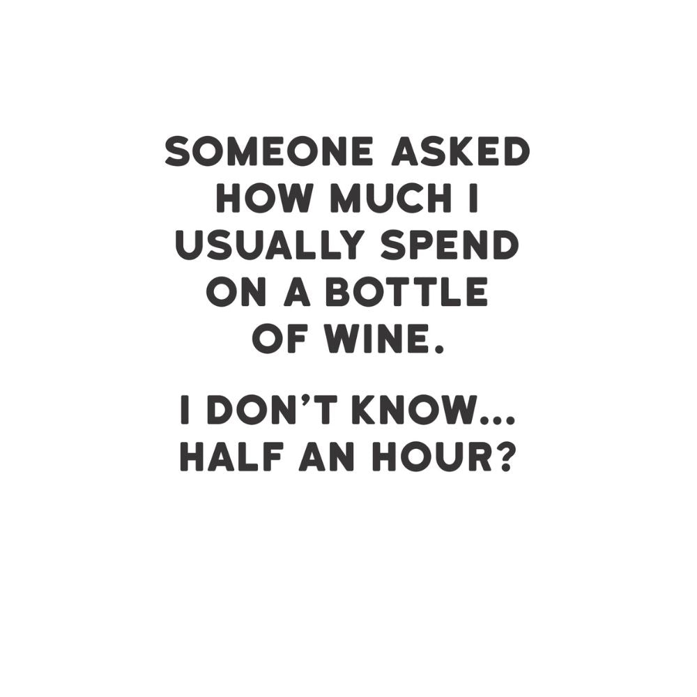 Woodmansterne Bottle of Wine Funny Blank Card