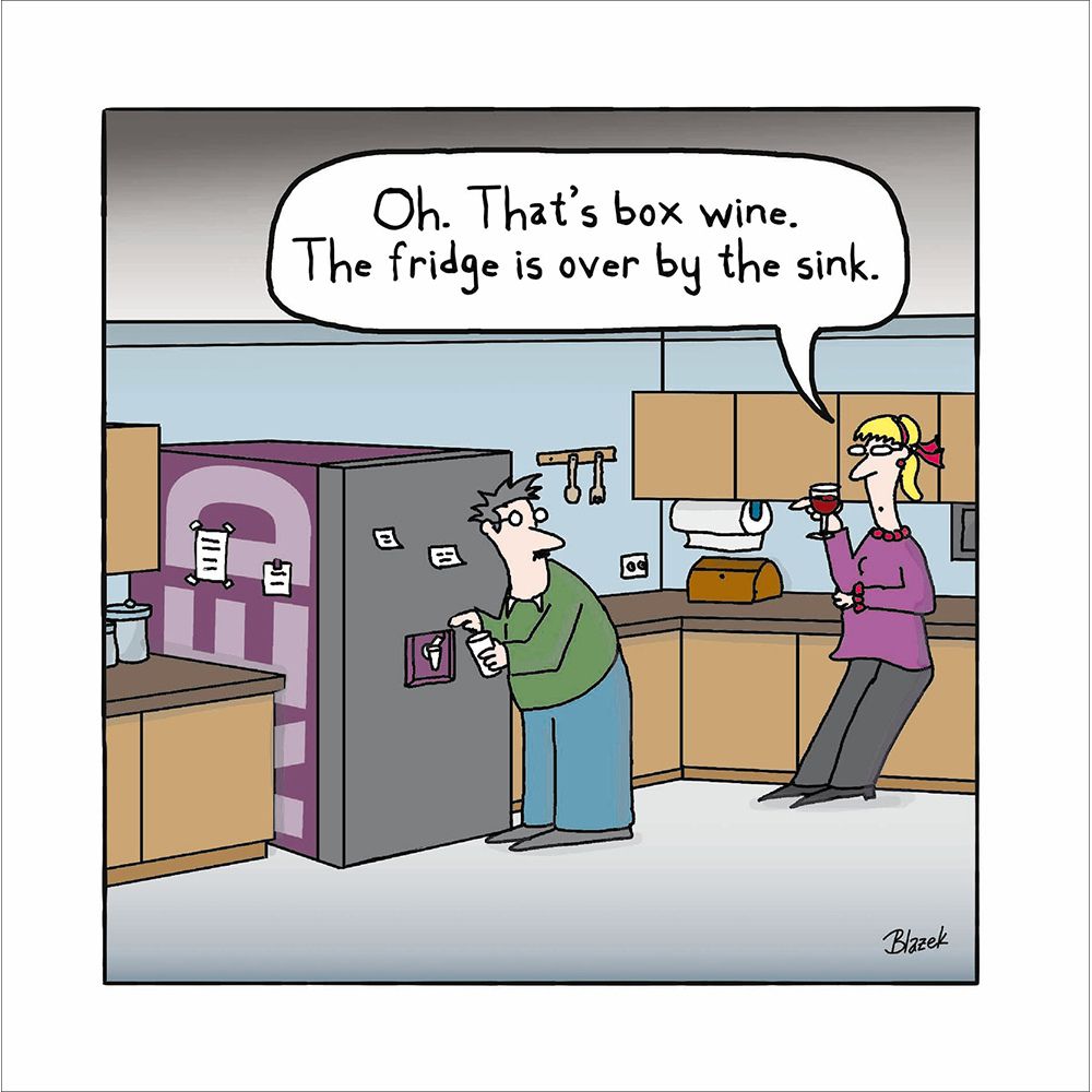 Woodmansterne Box Wine Funny Blank Card