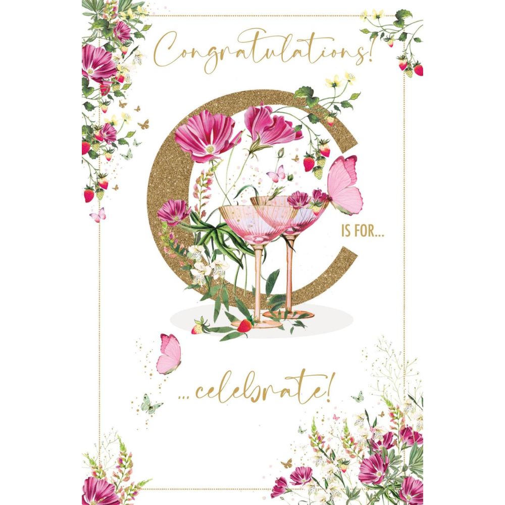 Woodmansterne C is for Celebrate Congratulations Card