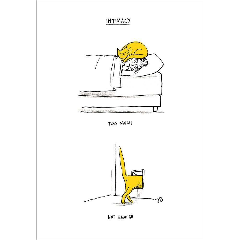 Woodmansterne Cat Behaviour Funny Blank Card