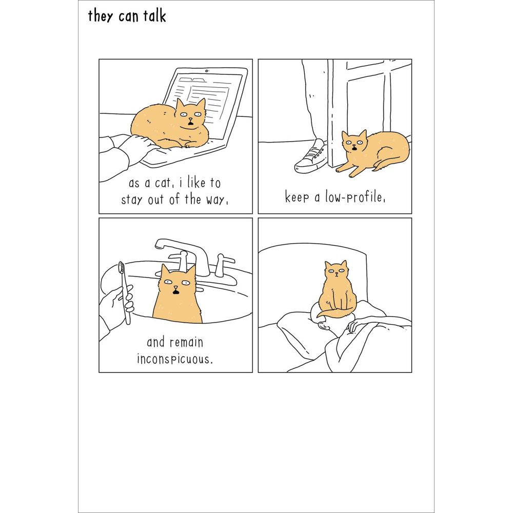 Woodmansterne Cat Getting in the Way Funny Blank Card
