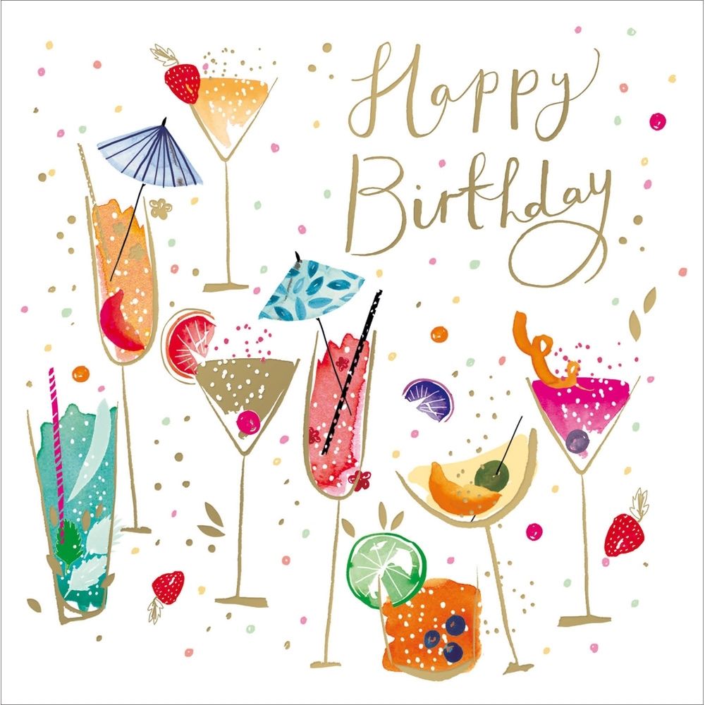 Woodmansterne Celebration Cocktails Birthday Card
