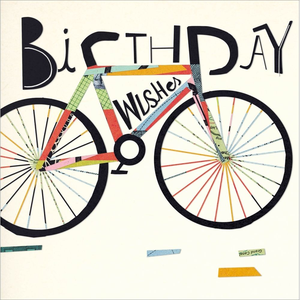 Woodmansterne Colourful Bicycle Birthday Card