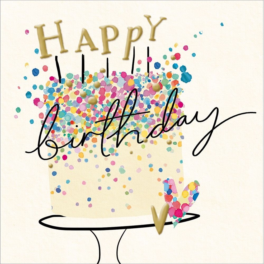 Woodmansterne Colourful Cake Birthday Card