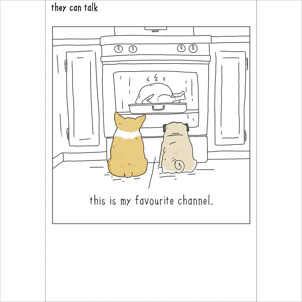 Woodmansterne Cooking Chicken Funny Blank Card