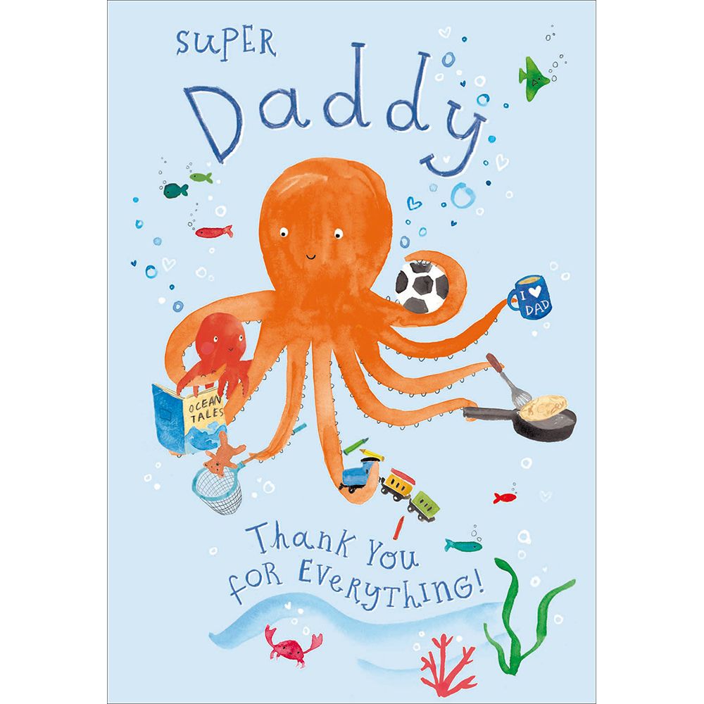 Woodmansterne Daddy Octopus Father's Day Card