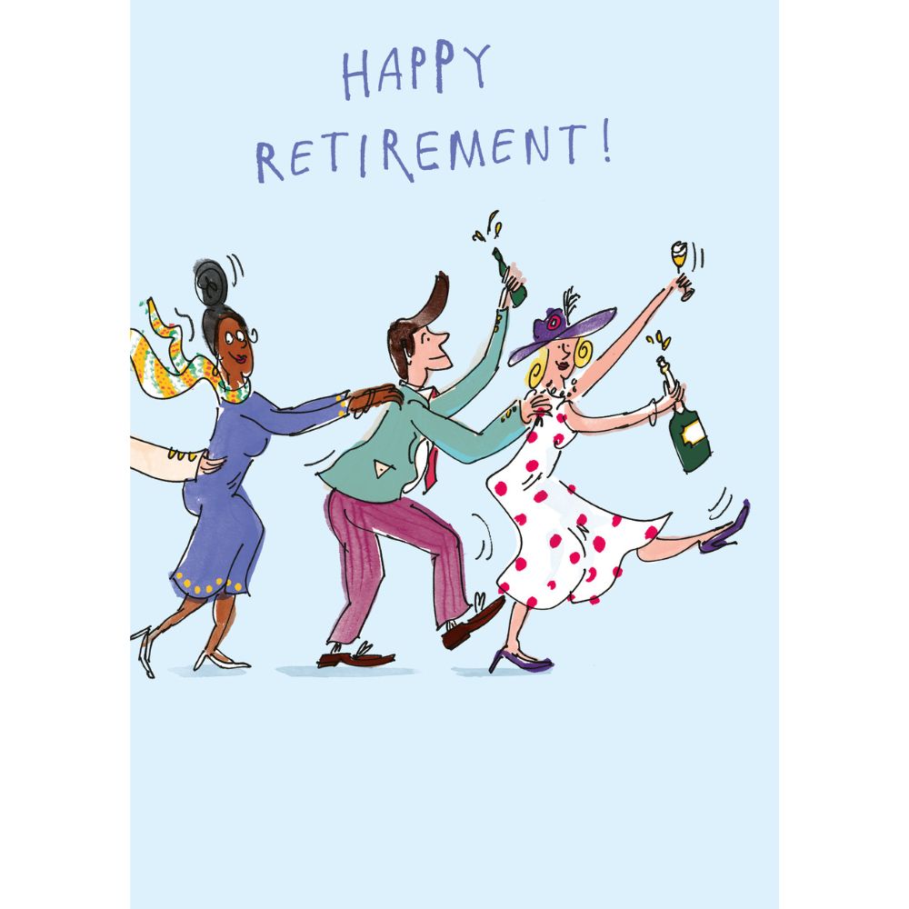 Woodmansterne Dancing Happy Retirement Card