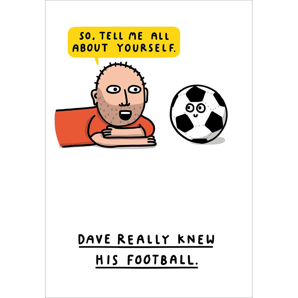 Woodmansterne Dave's Football Funny Blank Card