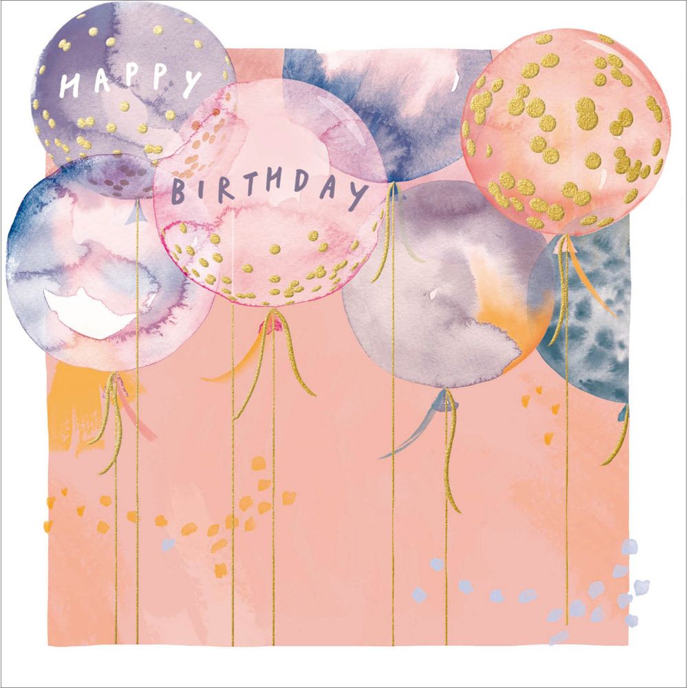 Woodmansterne Delightful Balloons Birthday Card