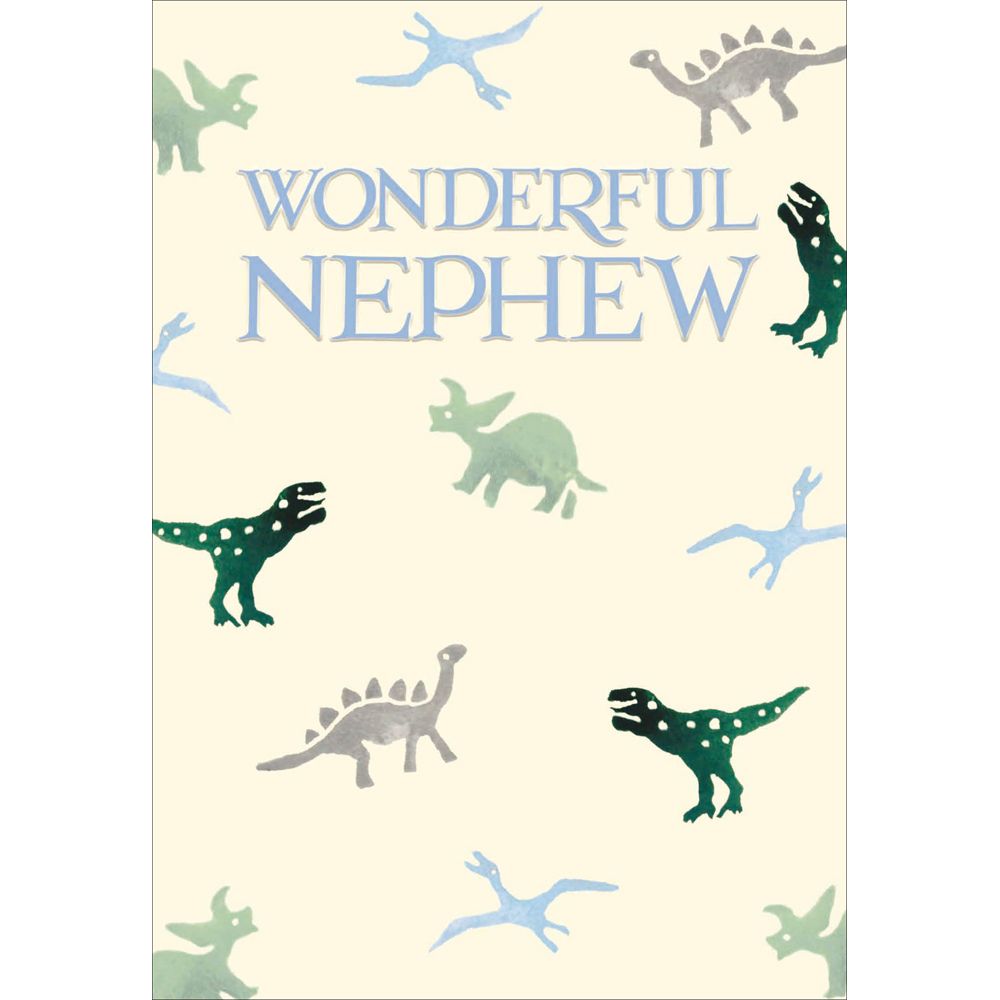 Woodmansterne Dinosaurs Wonderful Nephew Birthday Card