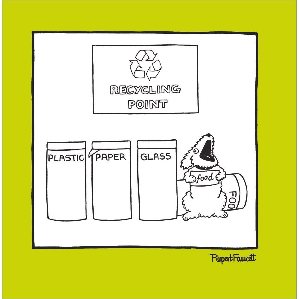 Woodmansterne Dog Recycling Point Blank Funny Card