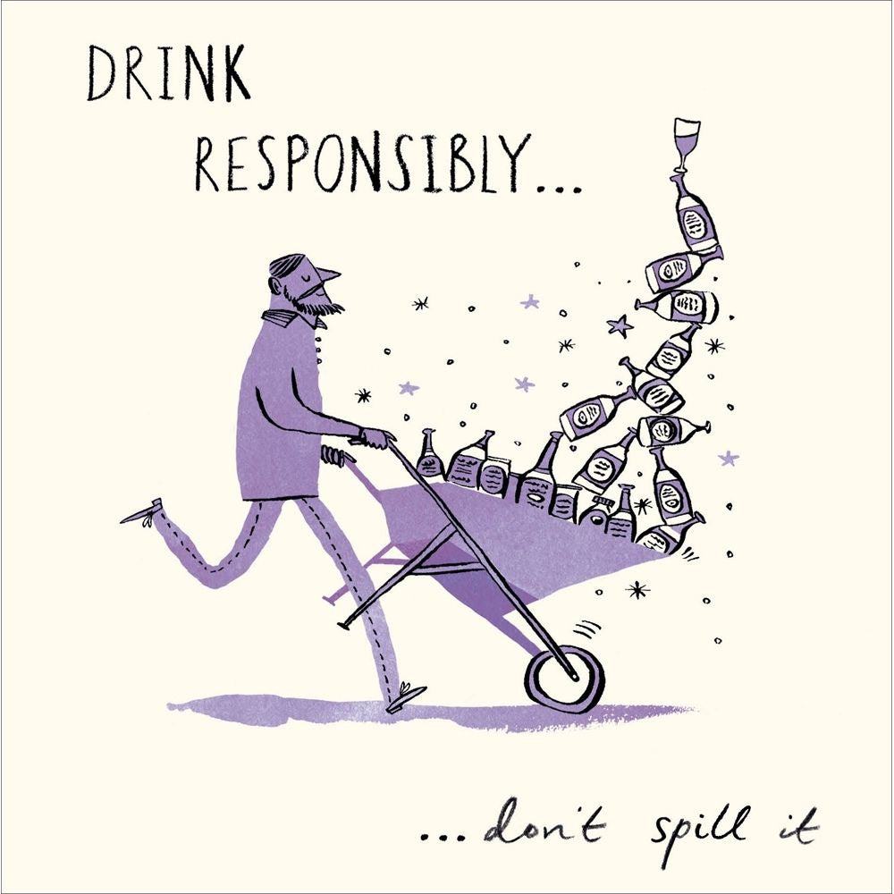 Woodmansterne Drink Wheelbarrow Birthday Card