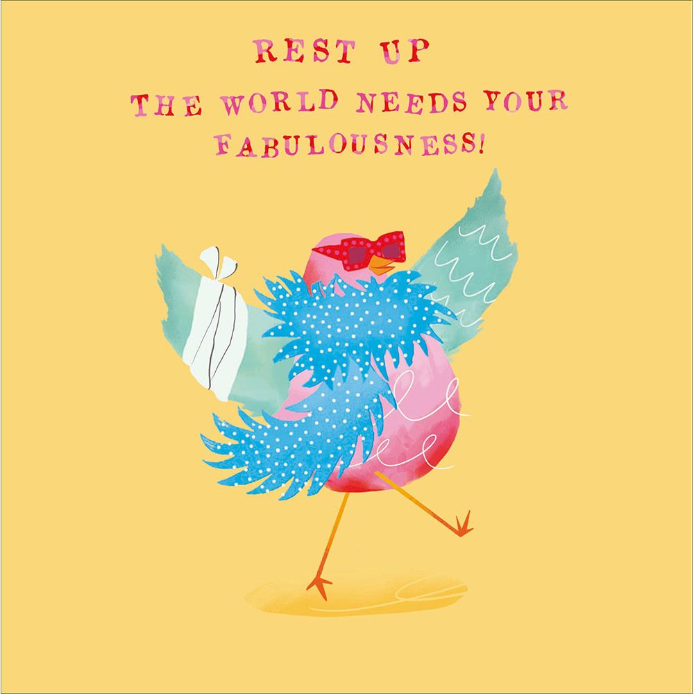 Woodmansterne Fabulous Bird Get Well Soon Card
