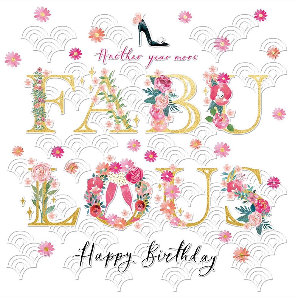 Woodmansterne Fabulous Flowers Birthday Card