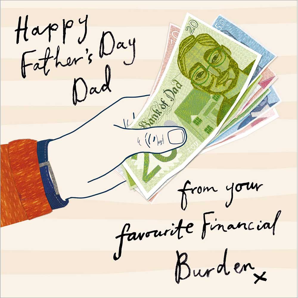 Woodmansterne Financial Burden Father's Day Card