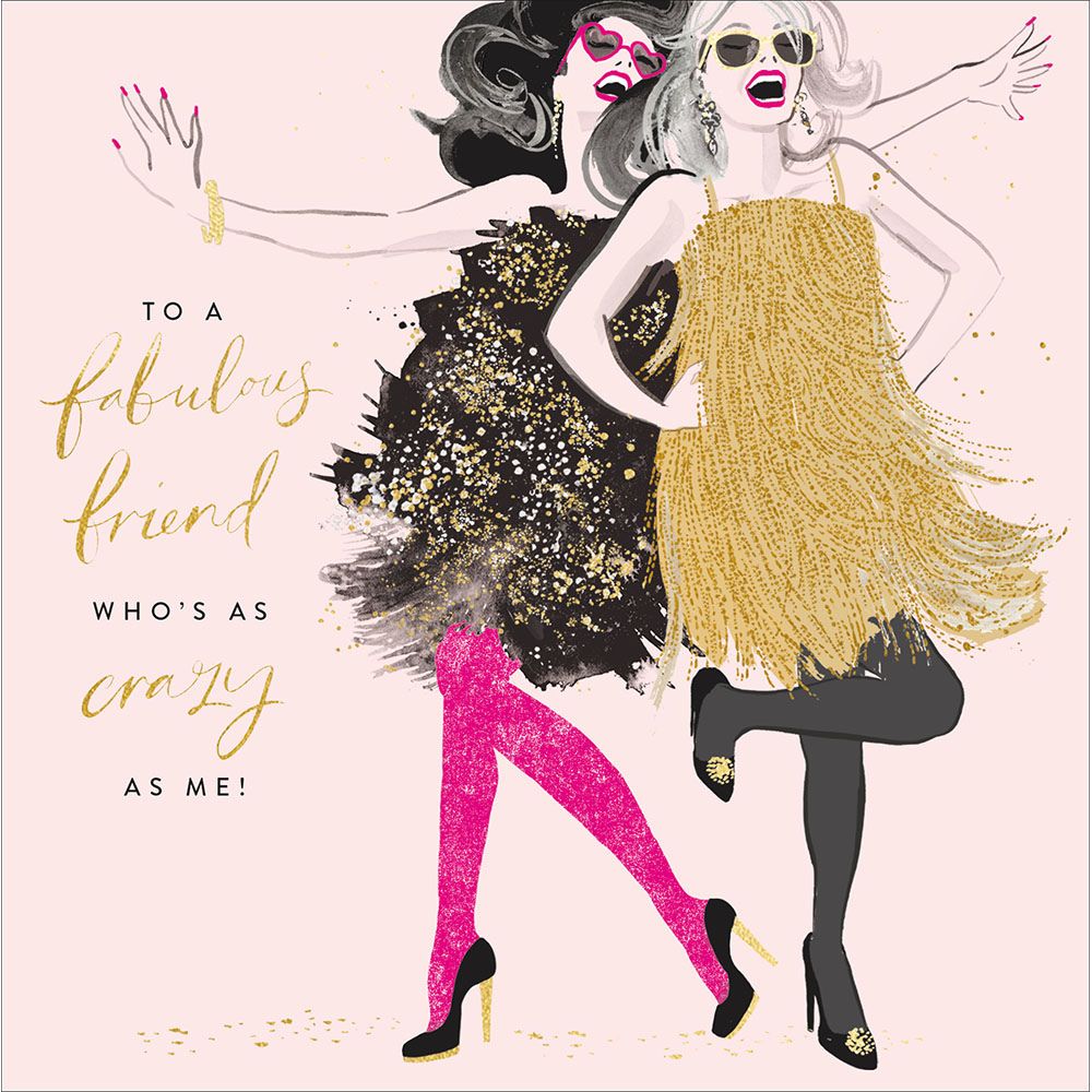 Woodmansterne Flapper Girls Friend Birthday Card