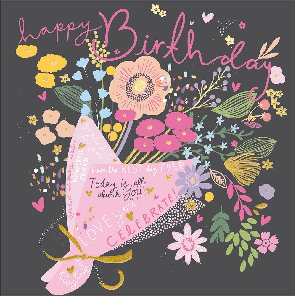 Woodmansterne Floral Bouquet Birthday Card