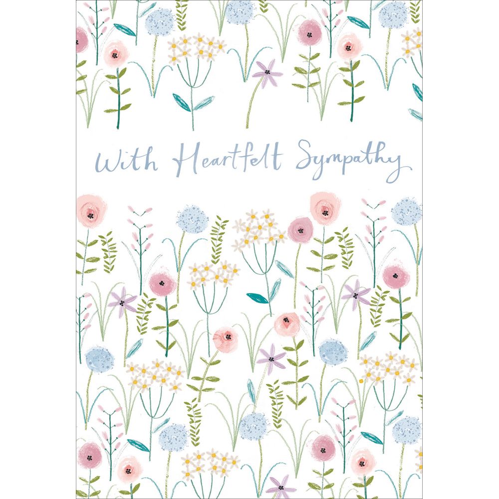 Woodmansterne Floral Heartfelt Sympathy Card