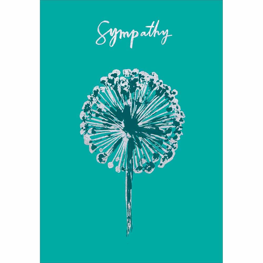 Woodmansterne Flower Teal Sympathy Card