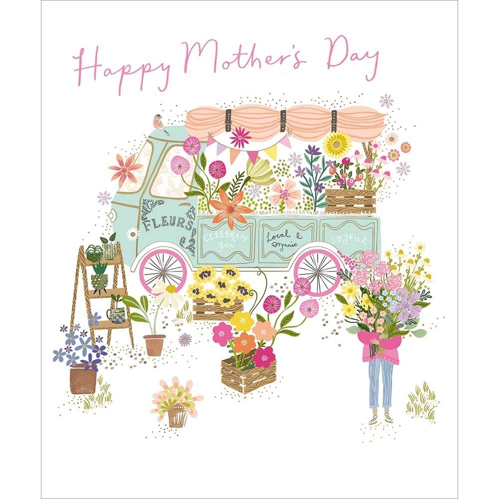 Woodmansterne Flower Truck Mother's Day Card