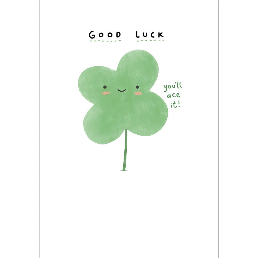 Woodmansterne Four Leaf Clover Good Luck Card