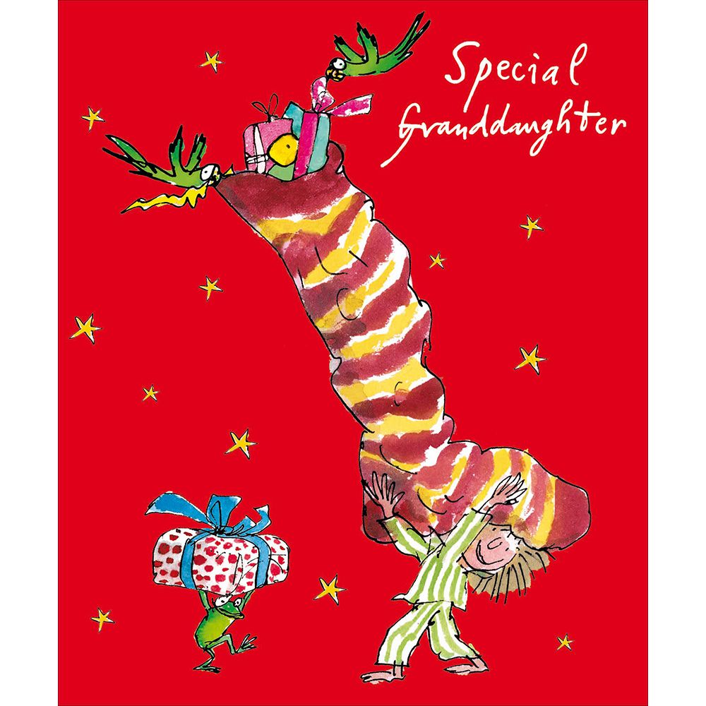 Woodmansterne Granddaughter Giant Stocking Christmas Card